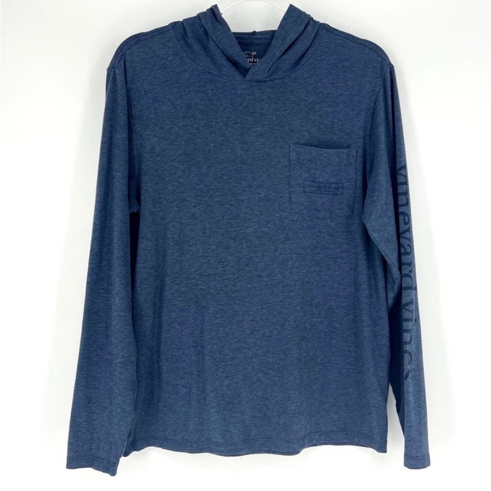 Vineyard Vines Edgartown Longsleeve T-Shirt Hoodie Whale Logo Navy Small